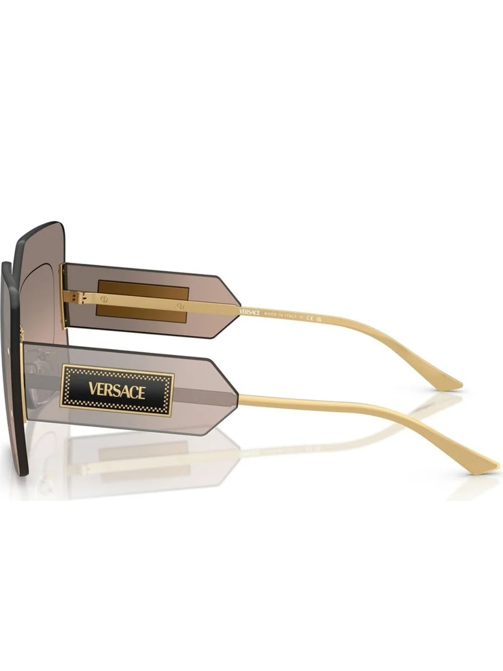 NWT Versace Women's Oversized Square Rimless Sunglasses